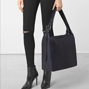 All Saints Zoku North South Tote in Navy